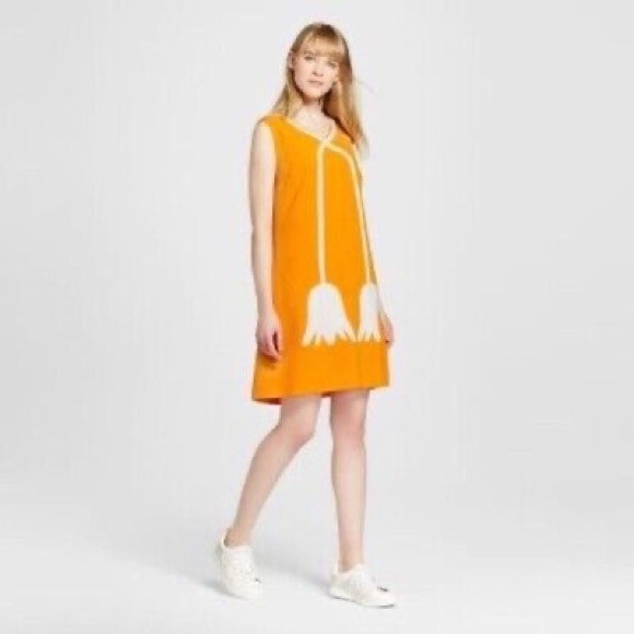 Victoria Beckham for Target Yellow Tulip Mini Dress Size Medium - Picture 1 of 3